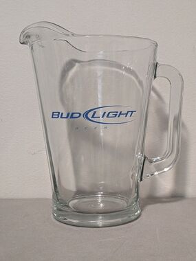 Clear Glass Beverage Pitcher - Blue Bud Light Logo